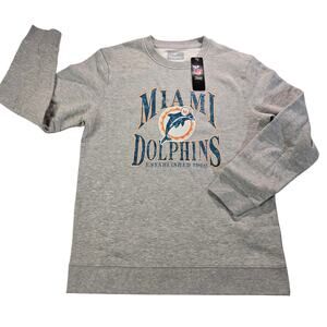 Fanatics Men's L Miami Dolphins Crewneck Sweatshirt Gray NWT